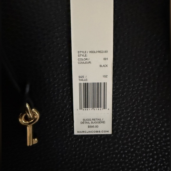 Marc Jacobs Drifter Black Leather Tote Bag – Classic Structured Work Satchel NWT - Picture 9 of 9